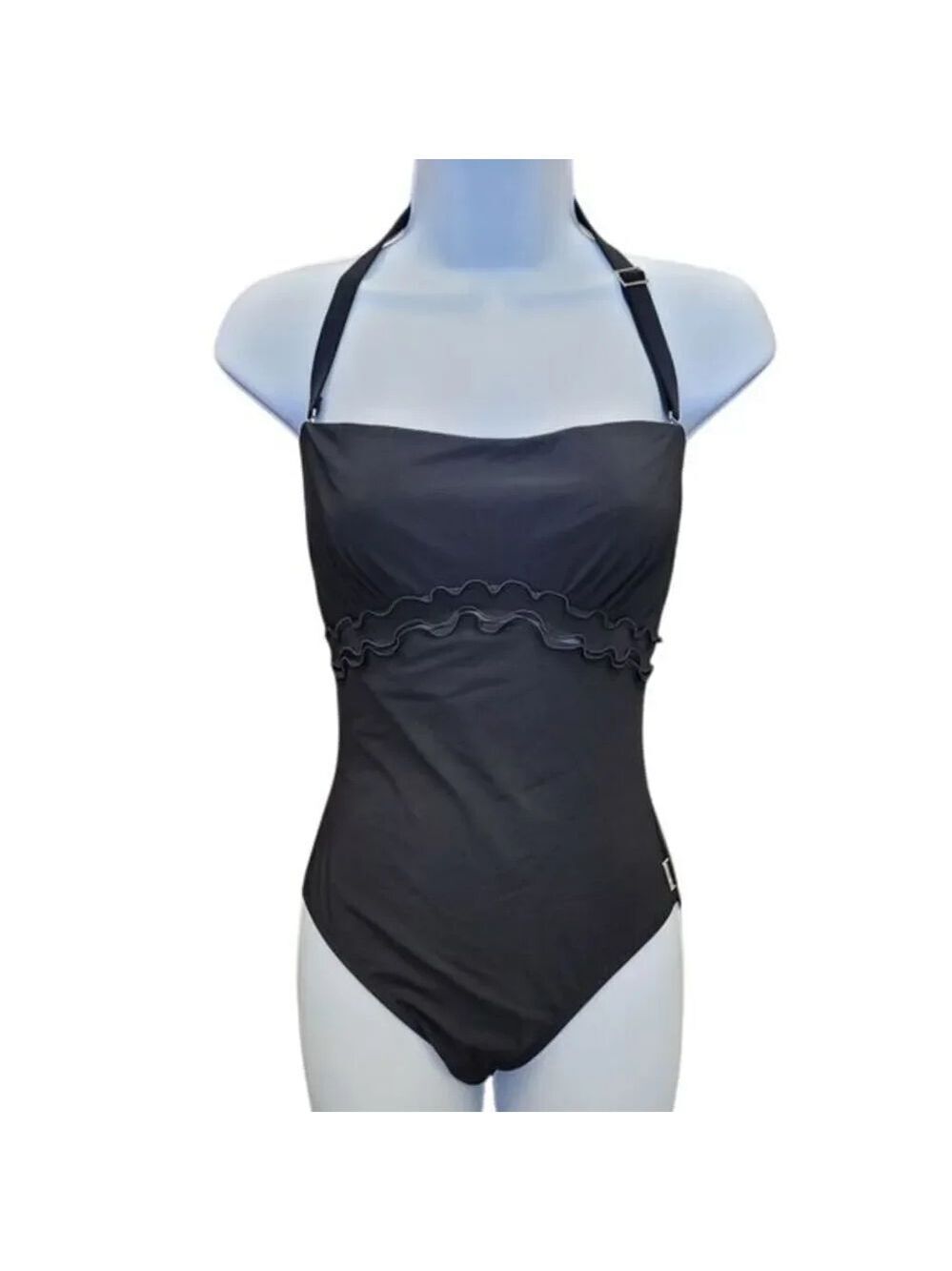 SHAN Sexy Over The Neck Mesh Underwire One Piece Swimsuit